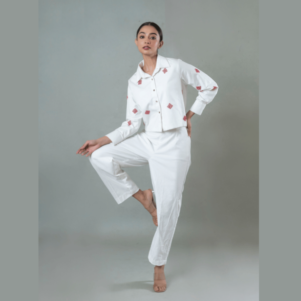 White Denim Coord Set