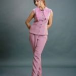 Scalloped Collar Sleeveless Coord Set