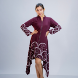Artisan Bloom: Plum Asymmetrical Dress