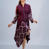 Artisan Bloom: Plum Asymmetrical Dress