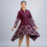 Artisan Bloom: Plum Asymmetrical Dress
