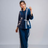 Navy & White Stripe Tie-Front Coord Set