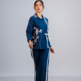 Navy & White Stripe Tie-Front Coord Set