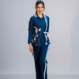 Navy & White Stripe Tie-Front Coord Set
