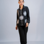 Black Floral Embroidered Coord Set