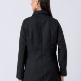 BLACK ALLURE SHIRT: Black, Crepe Fabric, Multi threaded embroidered shirt with collar neck, Full sleeves