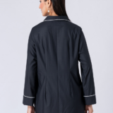 Black, Cotton Fabric, Bead and hand embroidered shirt with collar neck, Full sleeves